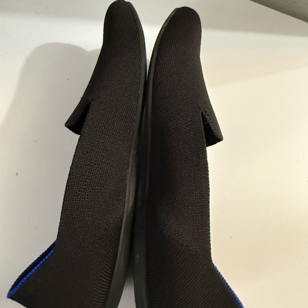Rothy's Black Loafers with Blue Accent - Picture 4 of 6